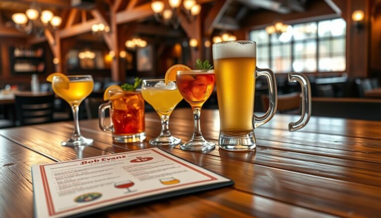 bob evans alcohol menu